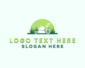 Landscaping - Yard Grass Lawn Mower logo design