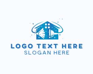 Cleaning - House Cleaning Disinfection logo design