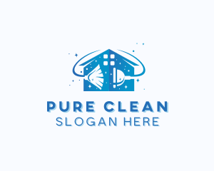 House Cleaning Disinfection logo design