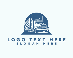 Closed Van - Worldwide Logistics Cargo Truck logo design