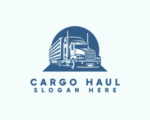 Worldwide Logistics Cargo Truck logo design