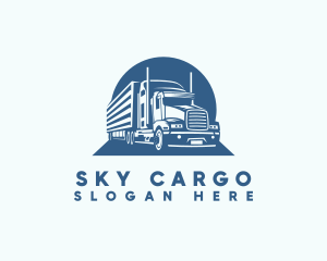 Worldwide Logistics Cargo Truck logo design