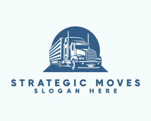 Worldwide Logistics Cargo Truck logo design