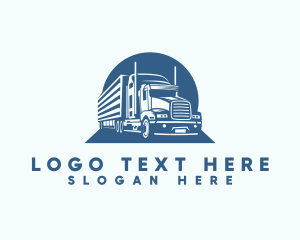 Moving Company - Worldwide Logistics Cargo Truck logo design