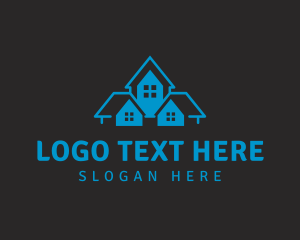 Monochrome - House Roof Subdivision logo design