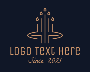 Home Decor - Candle Meditation Decor logo design