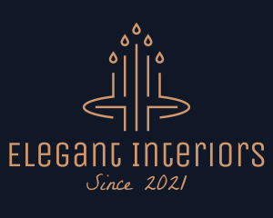 Candle Meditation Decor  logo design