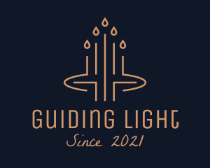 Candle Meditation Decor  logo design