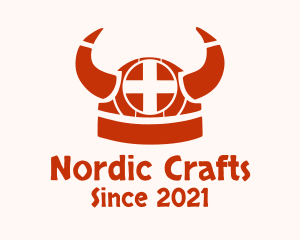 Nordic Viking Helmet logo design