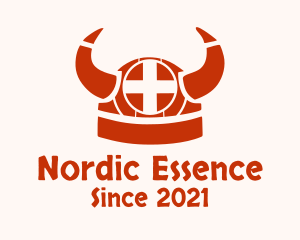 Nordic Viking Helmet logo design