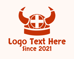 Horns - Nordic Viking Helmet logo design