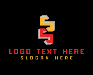 Isometric - 3D Monogram Letter SS logo design