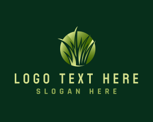 Lawn Grass Gardening Logo