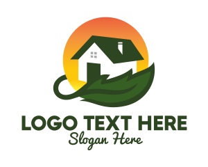 Sustainable - Green Living Home Builder logo design