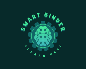 Cogwheel Brain Technology logo design