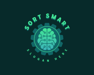 Cogwheel Brain Technology logo design