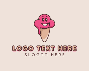 Ice Cream Shop - Baby Ice Cream Cone logo design