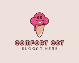 Baby Ice Cream Cone logo design