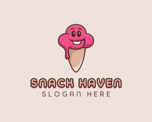 Baby Ice Cream Cone logo design