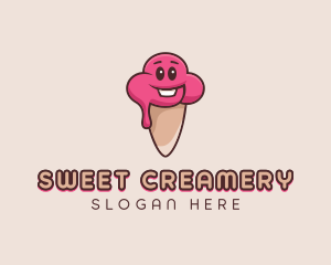 Baby Ice Cream Cone logo design