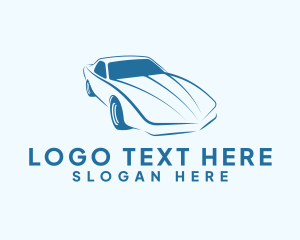 Auto Detailing - Blue Car Garage logo design