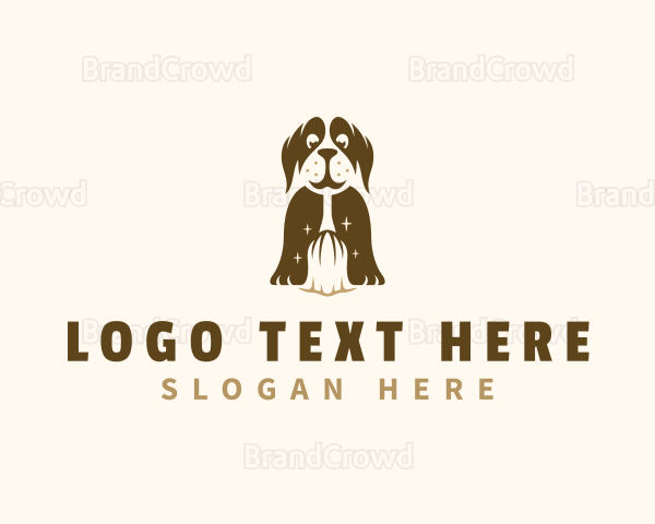 Cleaning Broom Dog Logo