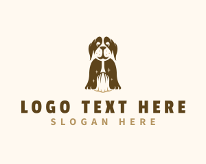 Puppy - Cleaning Broom Dog logo design