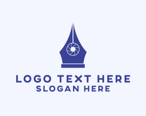 Writer - Pen Camera Shutter logo design