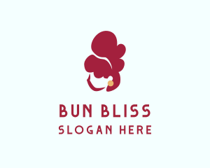 Bun - Fluffy Hair Salon logo design