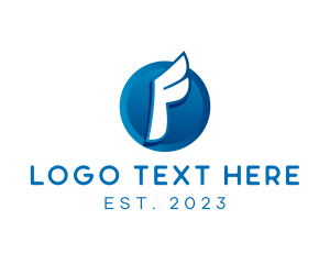 Pop Art - Wings Logistics Letter F logo design
