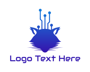 Bot Technology Fox logo design