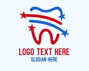 Usa - Stars Tooth Dental logo design