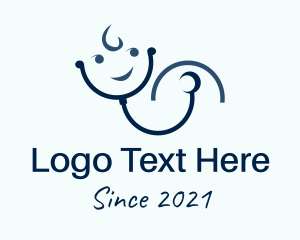 Father - Baby Healthcare Checkup logo design