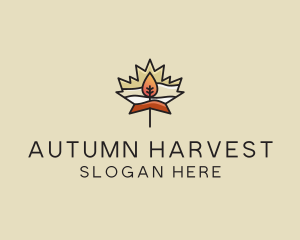 Autumn Season Maple logo design