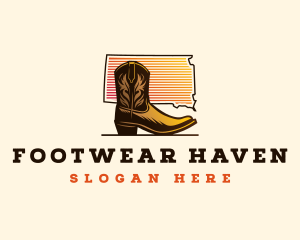 Leather Cowboy Boot logo design