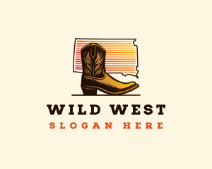 Leather Cowboy Boot logo design