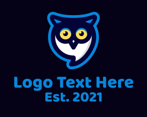 Dm - Owl Messaging App logo design