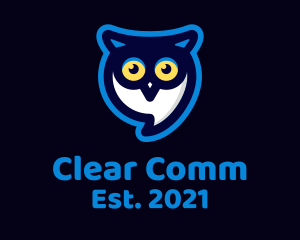 Message - Owl Messaging App logo design