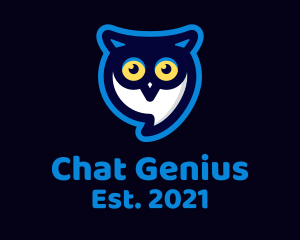 Chatbot - Owl Messaging App logo design