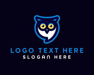 Cute - Owl Messaging App logo design