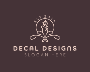 Candle Interior Design Decor logo design