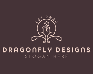 Candle Interior Design Decor logo design