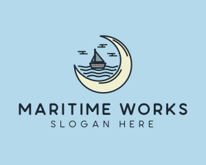 Sailing Yacht Moon logo design