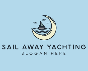 Sailing Yacht Moon logo design