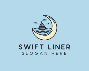 Sailing Yacht Moon logo design