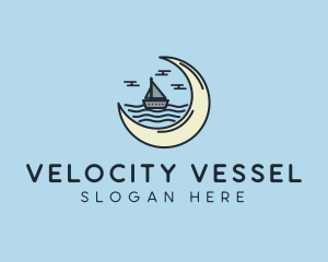 Sailing Yacht Moon logo design