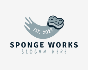 Sponge - Disinfectant Sponge Cleaning logo design