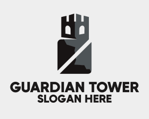 Watchtower - Stone Castle Tower logo design