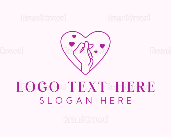 Dating Heart Hand Logo