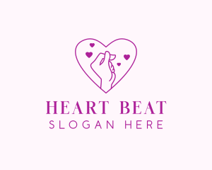 Dating Heart Hand logo design